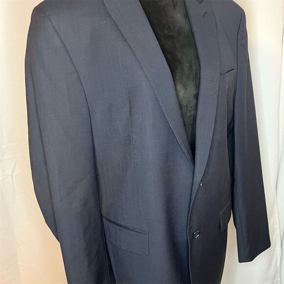 Calvin Klein Men's Gray Wool Blazer Size 42R Two-Button Formal Jacket